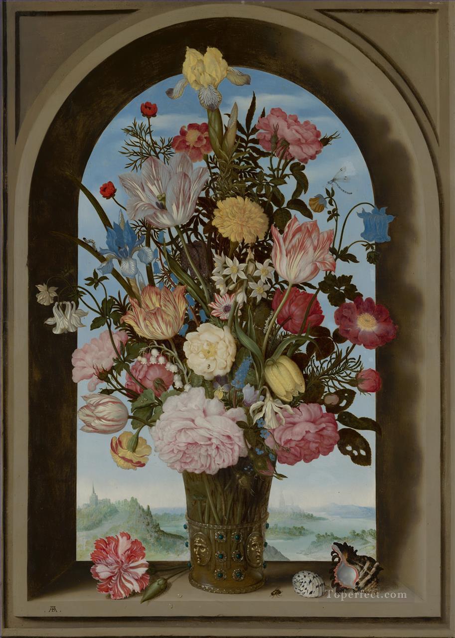 Vase of Flowers in a Window Ambrosius Bosschaert Oil Paintings